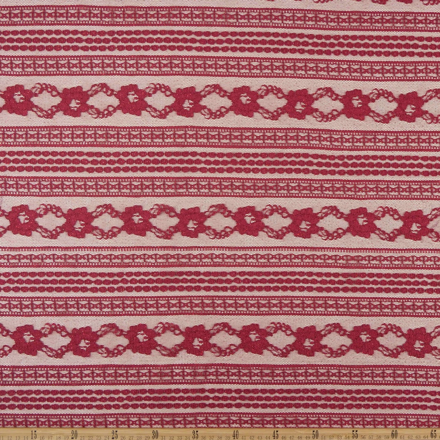 ENCAJE REBORDE ROJO BUFON