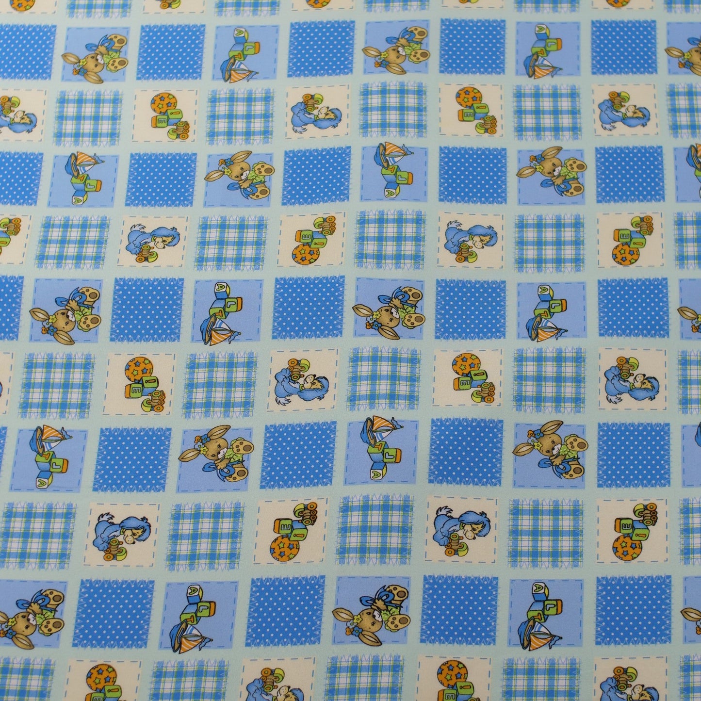 MANTELERIA ESTAMPADO TURQUESA CYAN