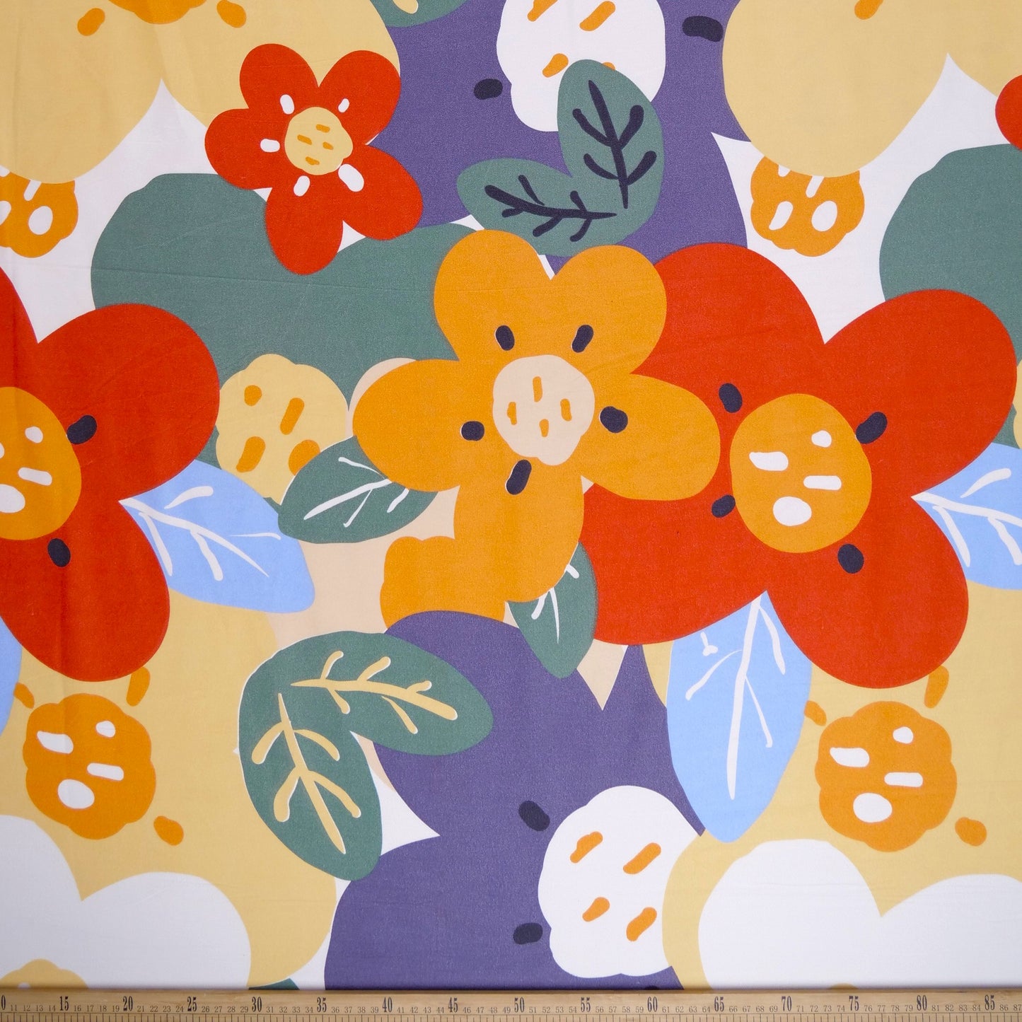 PERCAL INFANTIL AMARILLO AMBAR FLOREADO