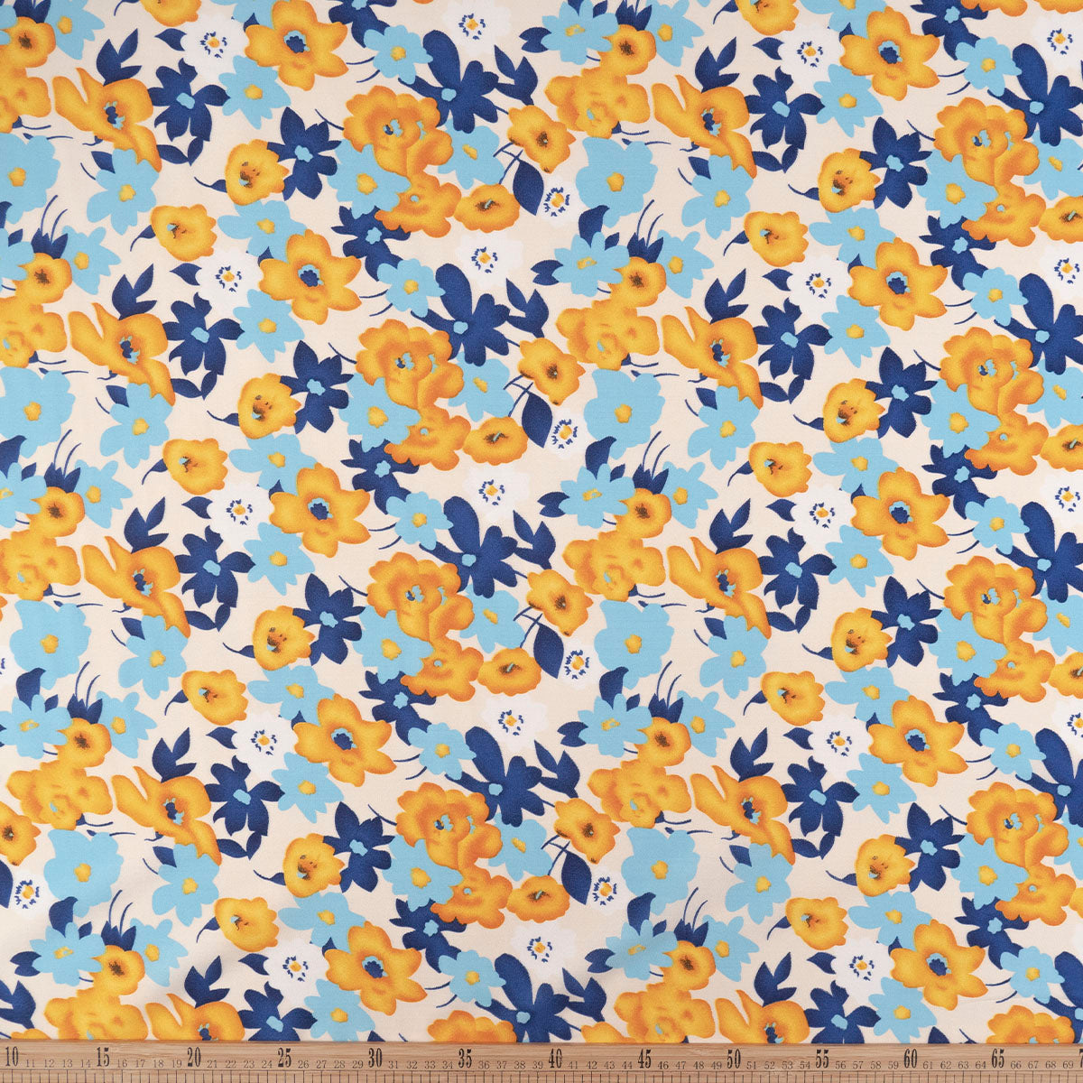 FIBRANA ESTAMPADA AMARILLO MINERAL CON FLORES