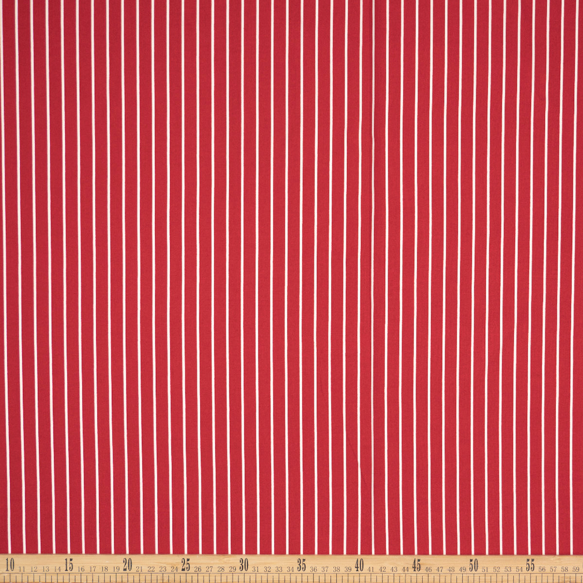 FIBRANA ESTAMPADA ROJO CARMESI CON RAYAS BLANCAS