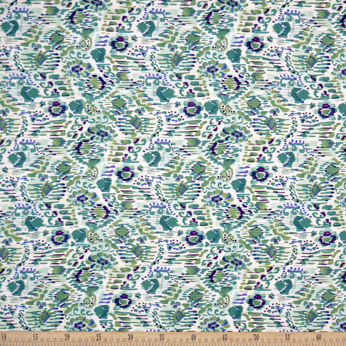 FIBRANA ESTAMPADA VERDE VERDANT FLORES ABSTRACTAS