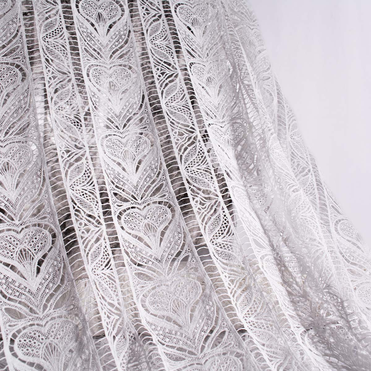 GUIPIURE MARNI BLANCO BRILLANTE CON CORAZONES