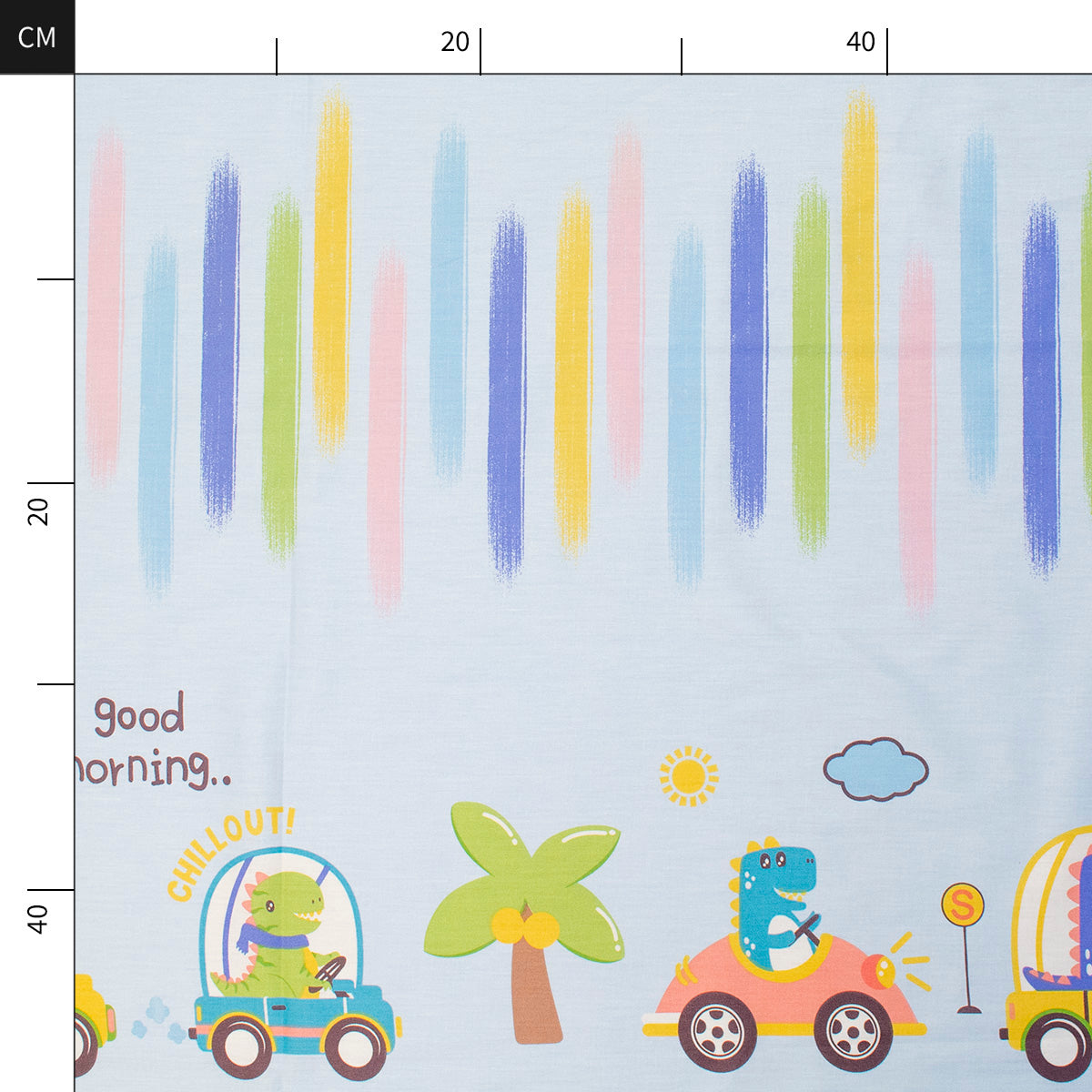 PERCAL 200 HILOS INFANTIL CELESTE CRISTAL