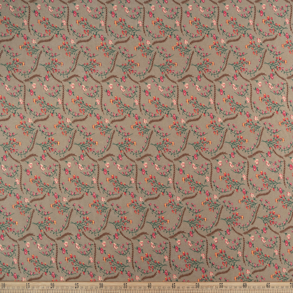 PIEL DE DURAZNO ESTAMPADO MARRON CHANTERELLE FLOREADO