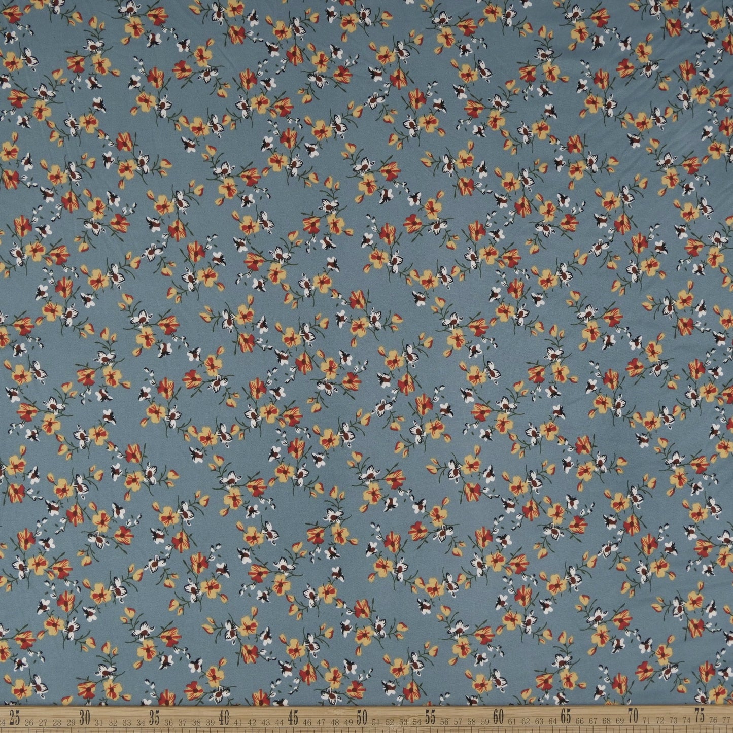 PIEL DE DURAZNO ESTAMPADO AGUAMARINA BAY FLORAL