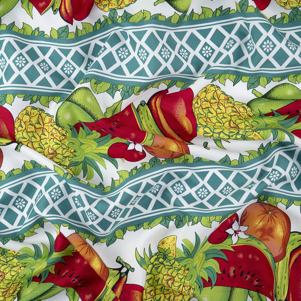 MANTELERIA ESTAMPADO VERDE CERAMICA FRUTAL