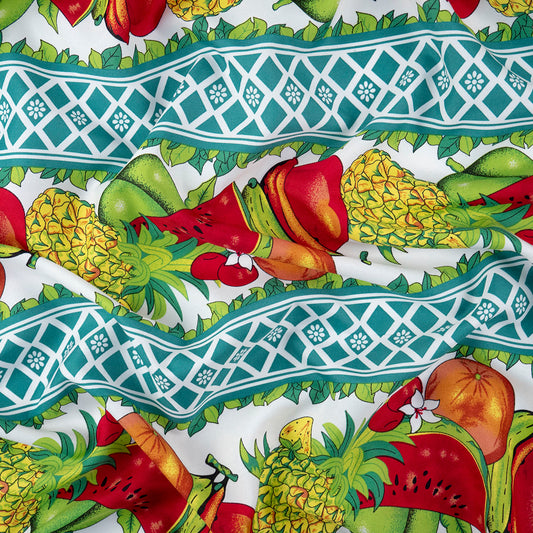 MANTELERIA ESTAMPADO VERDE CERAMICA FRUTAL
