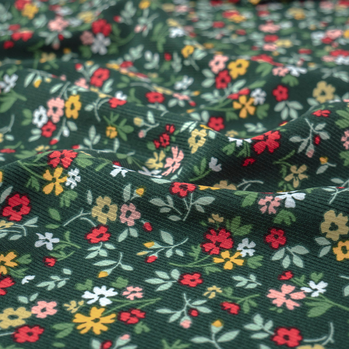 MICRO TWILL ESTAMPADO VERDE OSCURO