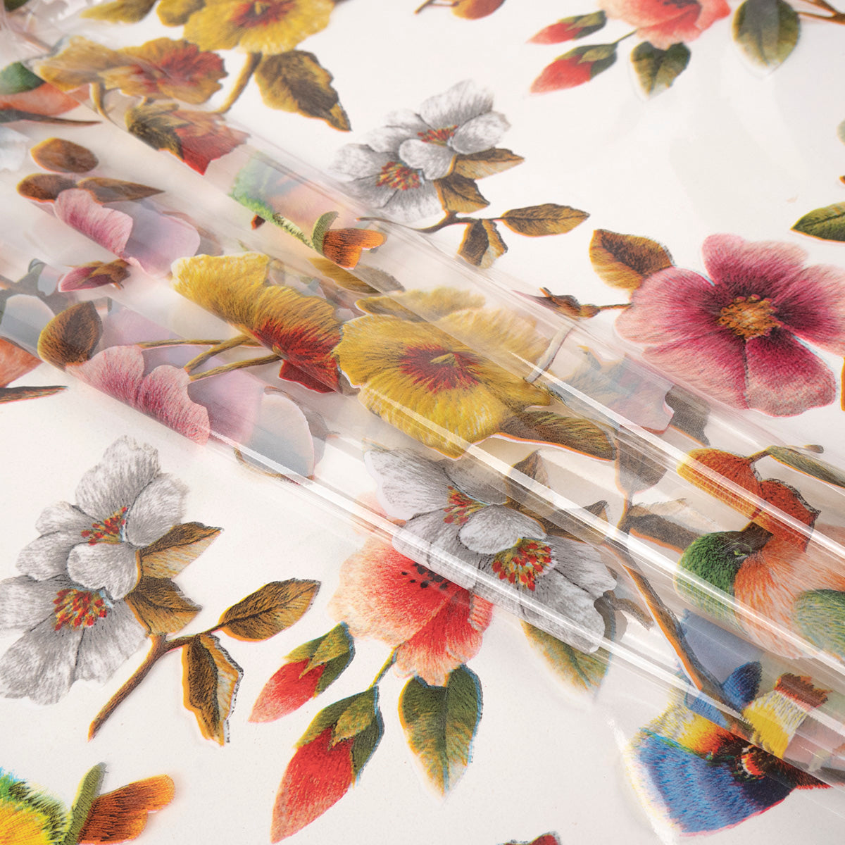 PVC ESTAMPADO LILA BORDEAUX FLOREADO