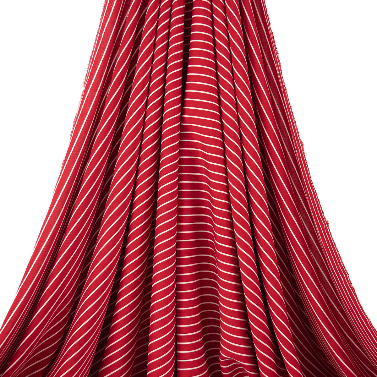FIBRANA ESTAMPADA ROJO CARMESI CON RAYAS BLANCAS