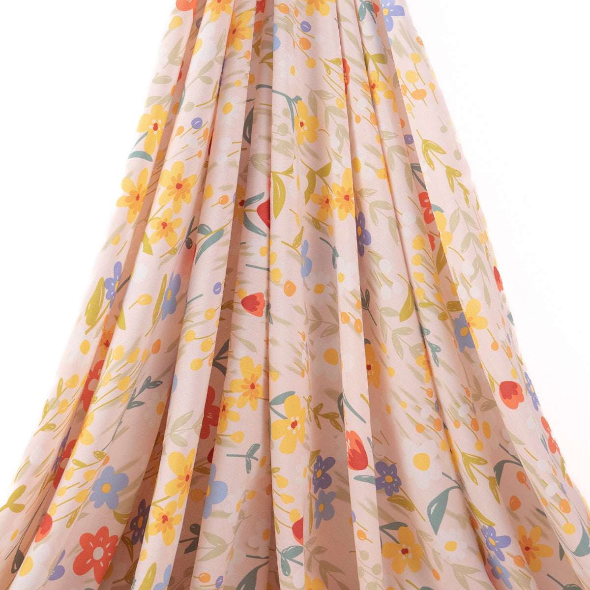 FIBRANA ESTAMPADA ROSA MELOCOTON PARFAIT CON FLORES