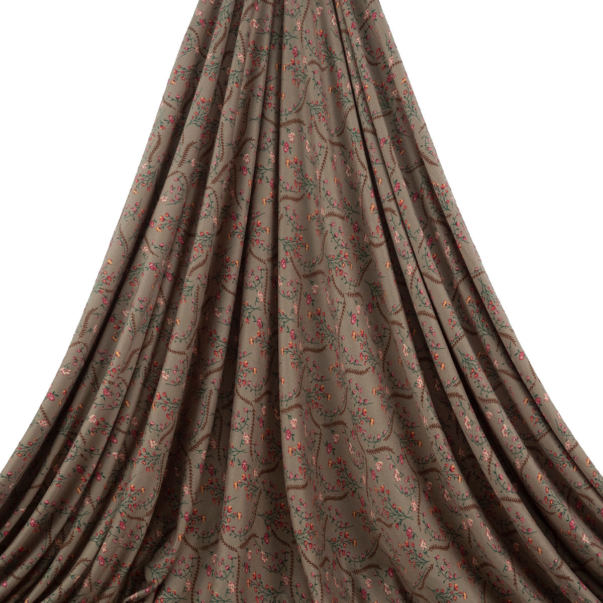 PIEL DE DURAZNO ESTAMPADO MARRON CHANTERELLE FLOREADO