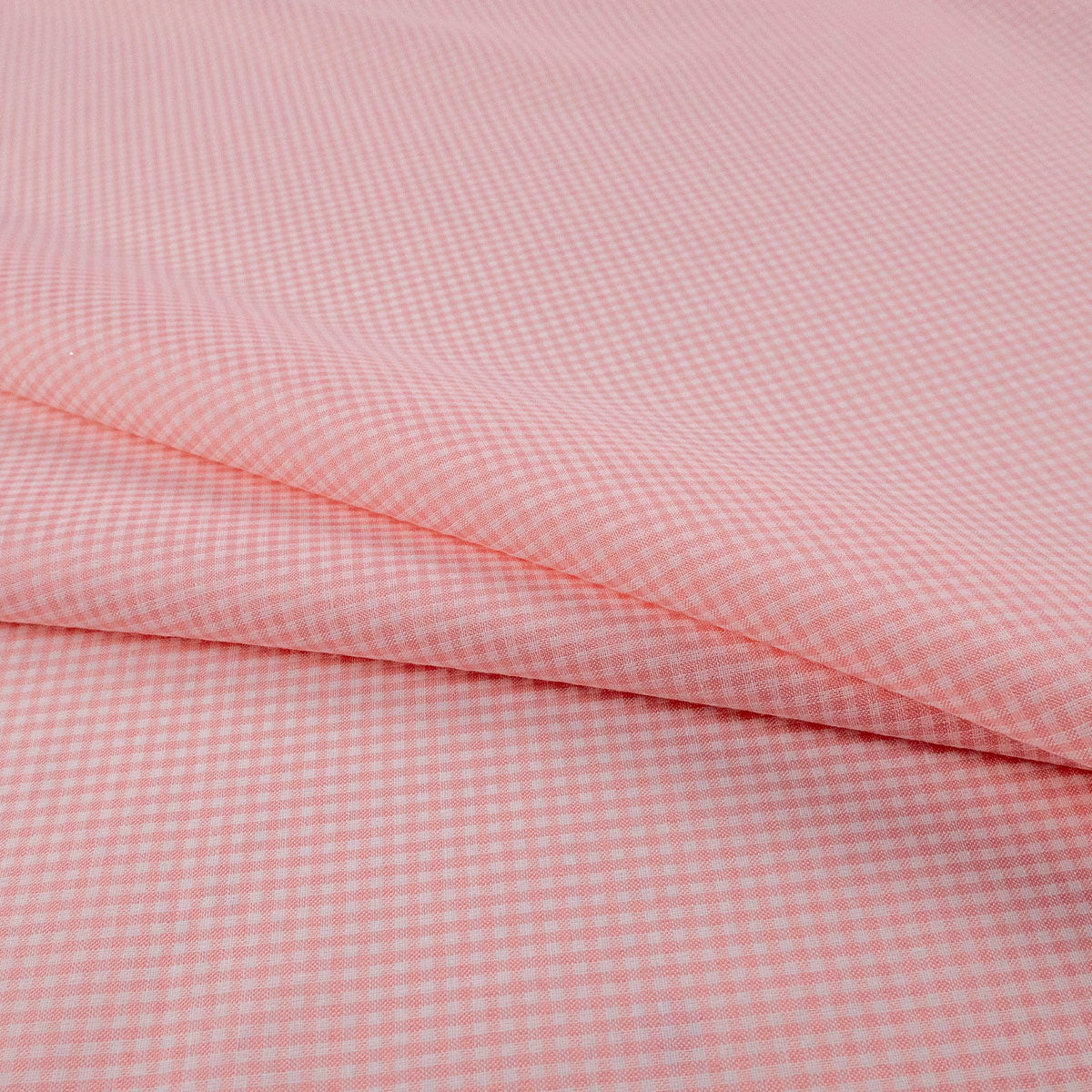 POPLIN CUADRILLE ROSA FLORAL CUADROS CHICOS