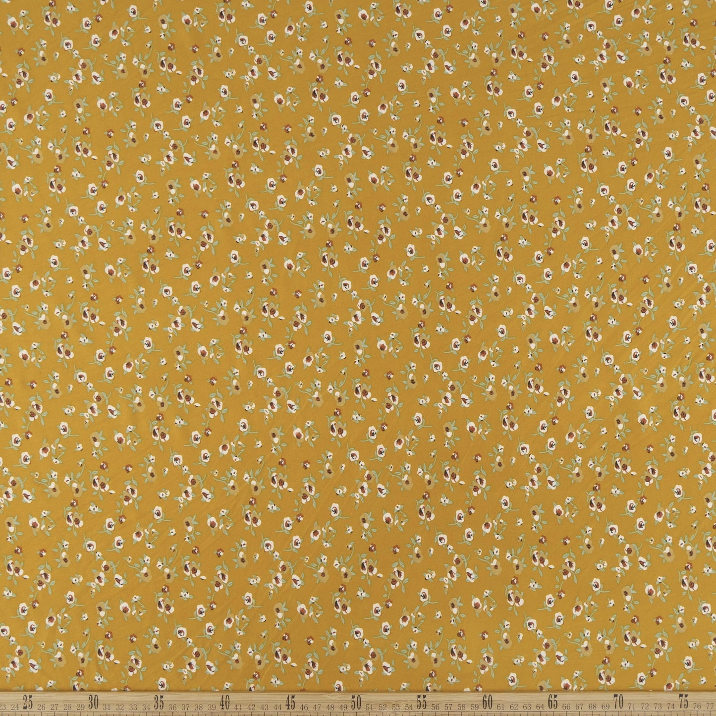 PIEL DE DURAZNO ESTAMPADO AMARILLO MINERAL CON FLORES