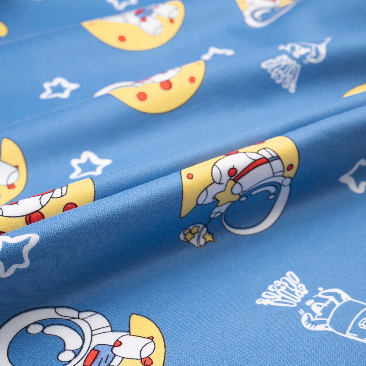 MOLETON INFANTIL AZUL AGUA PROFUNDO ASTRONAUTAS
