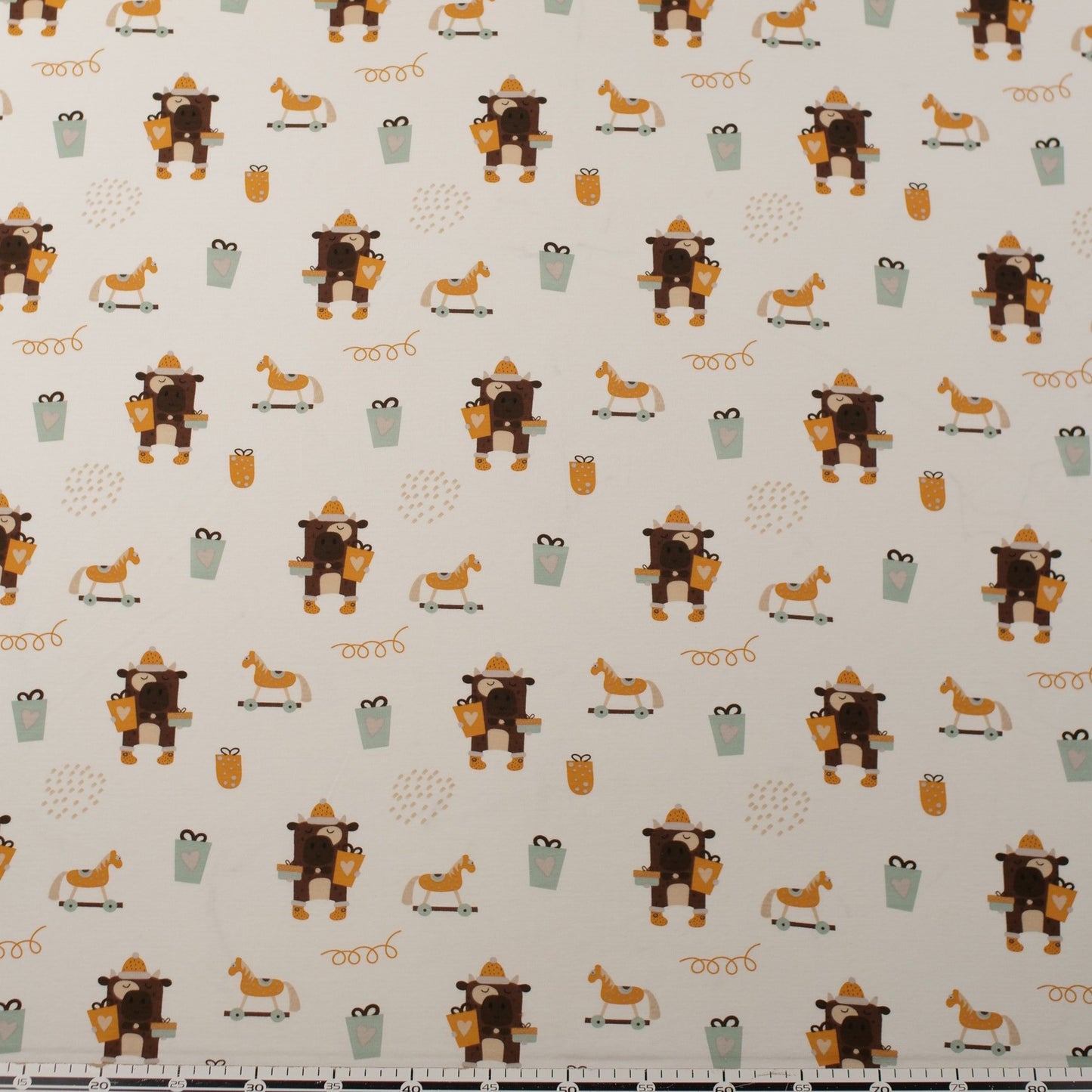 INTERLOCK COTTON INFANTIL BLANCO BRILLANTE ANIMALES