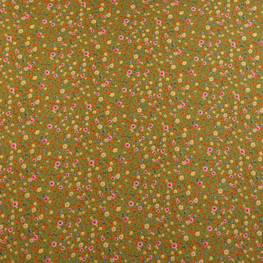 PIEL DE DURAZNO ESTAMPADO VERDE MUSGO