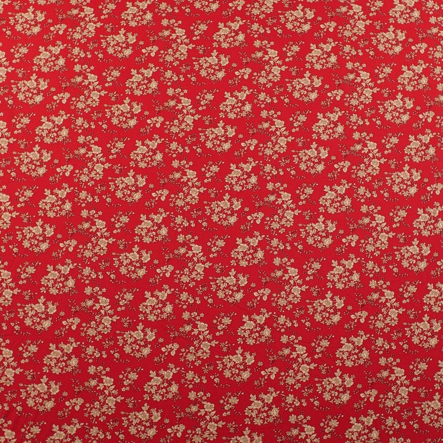 PIEL DE DURAZNO ESTAMPADO ROJO CABERNET