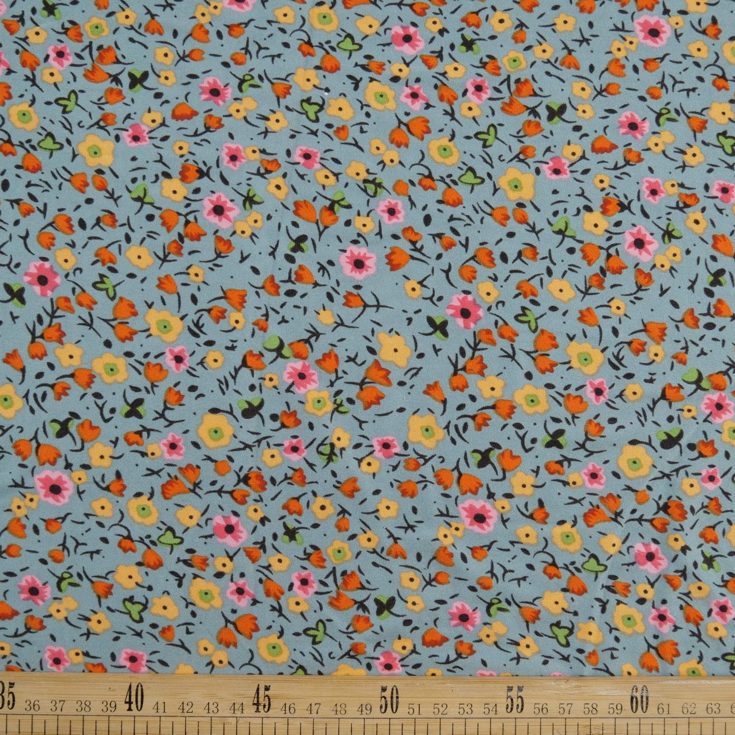 PIEL DE DURAZNO ESTAMPADO AGUAMARINA TEAL