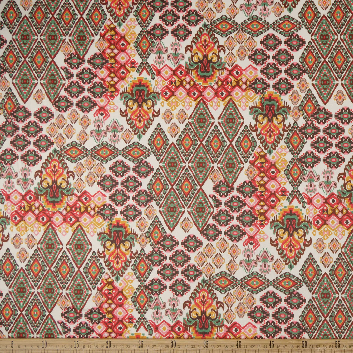 MODAL ESTAMPADO NARANJA GEOMETRICO ARABESCO