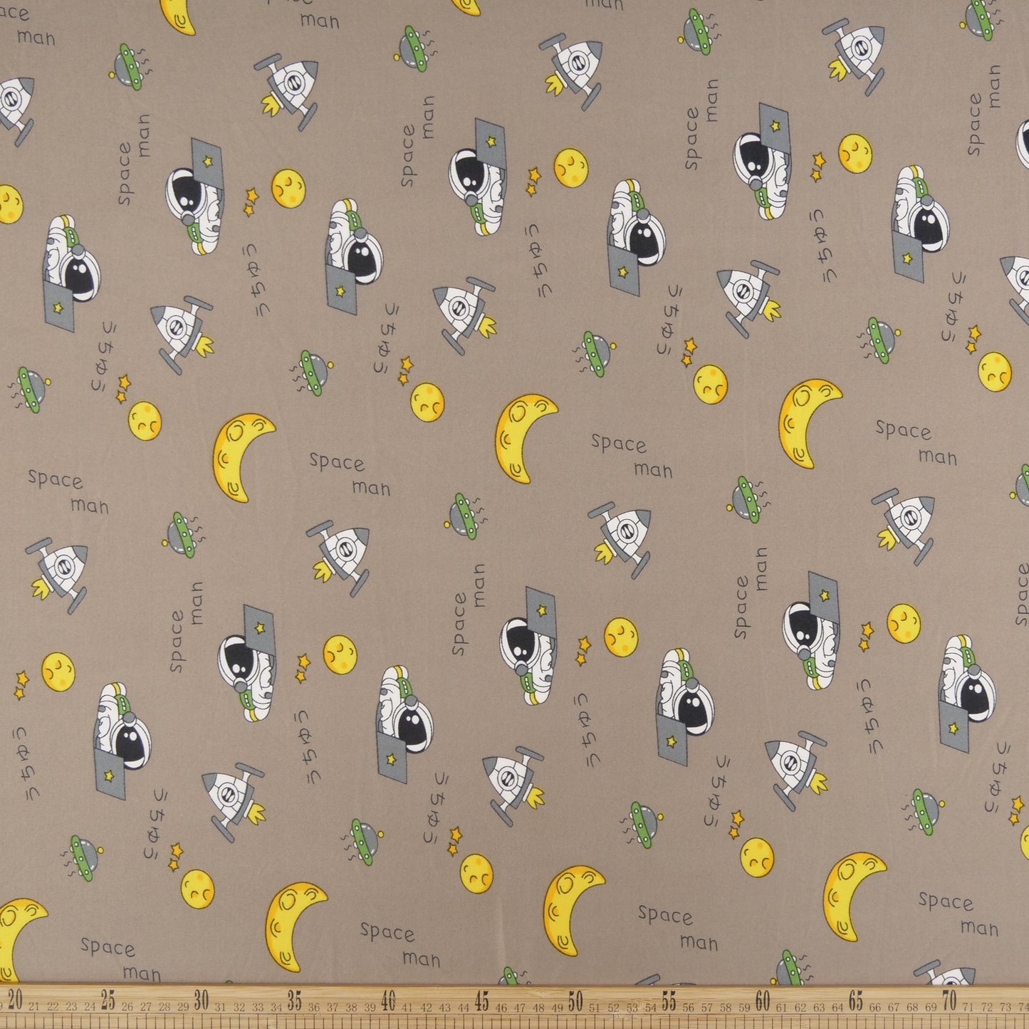 INTERLOCK ESTAMPADO ELUNEY GRIS HONGOS ESPACIAL