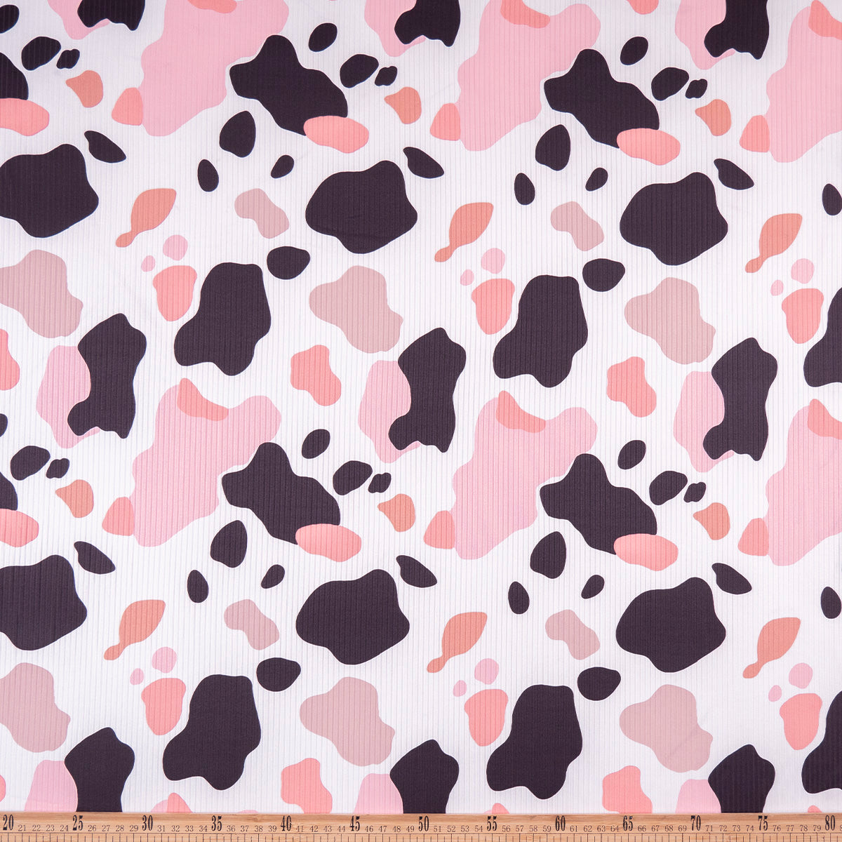 MORLEY ESTAMPADO BLANCO BRILLANTE MANCHAS DE VACAS COLORIDAS
