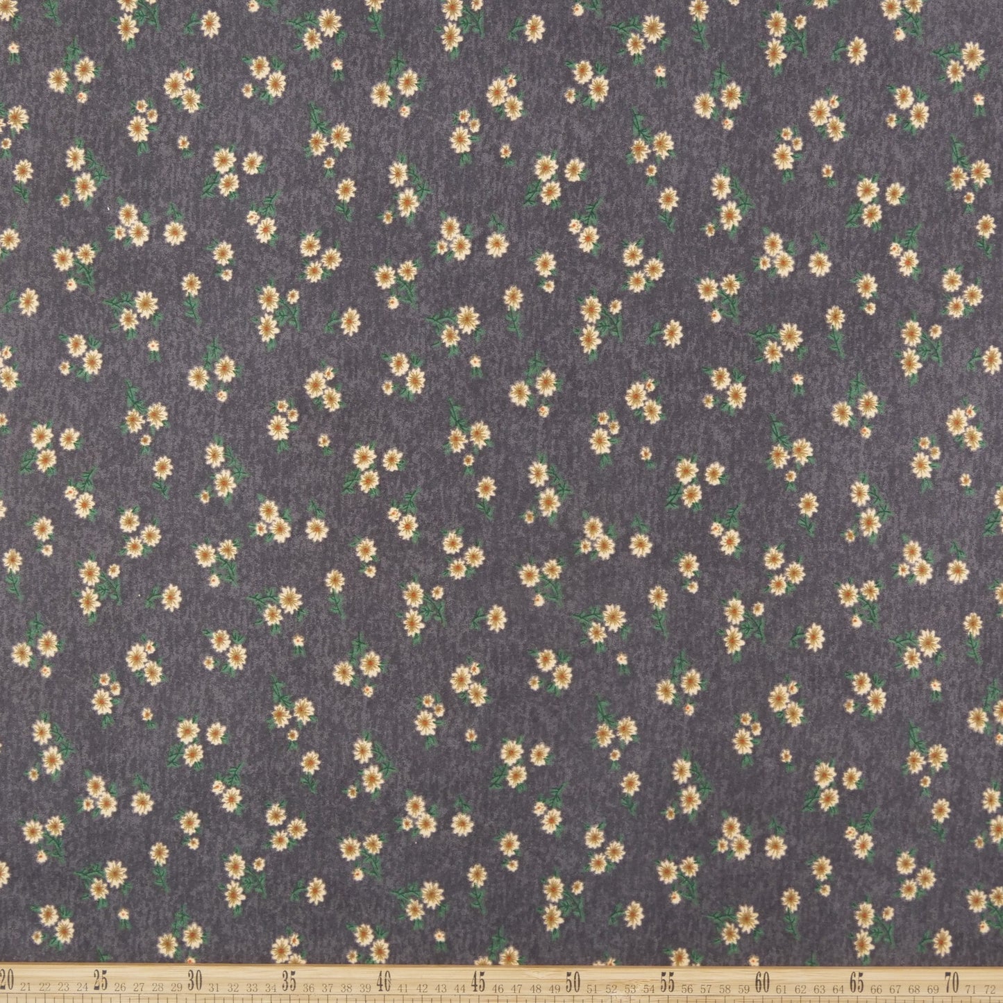 INTERLOCK ESTAMPADO SOFT GRIS OSCURO SOMBRAS PEQUEÑOS GIRASOLES
