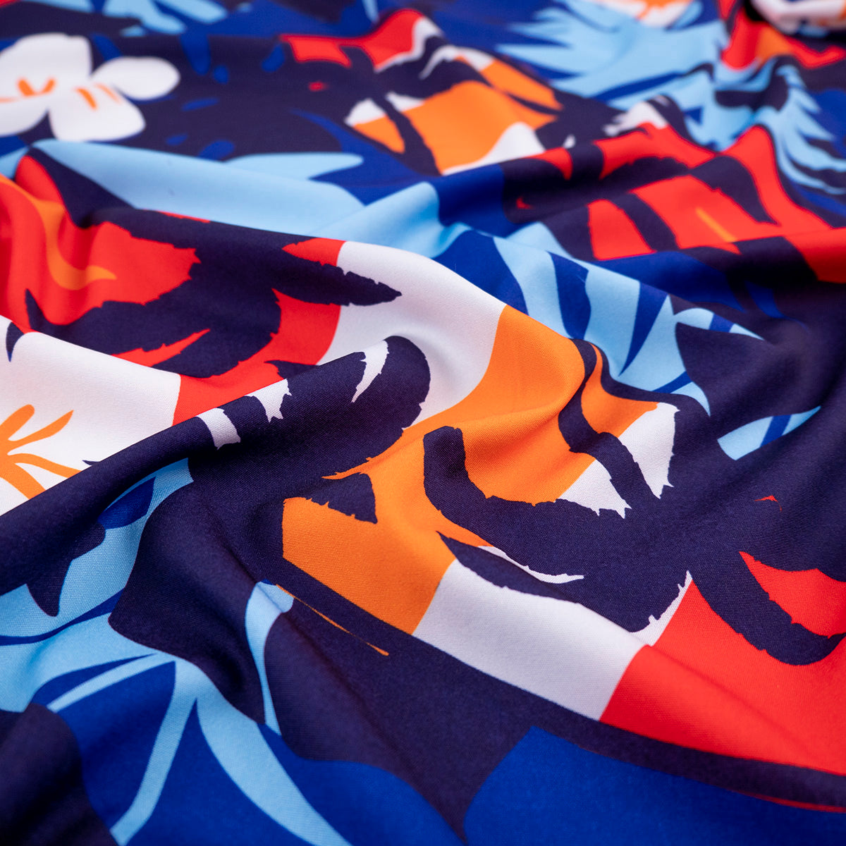 MICROFIBRA SPANDEX ESTAMPADO AZUL SURF HAWAIANO