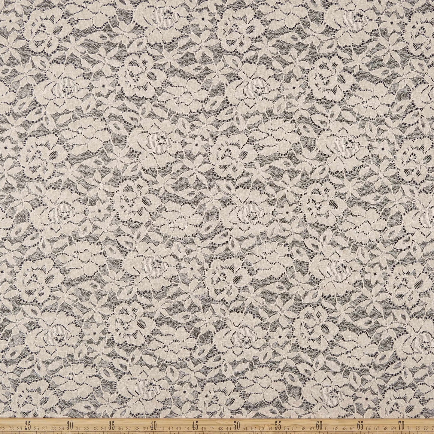 ENCAJE GRIS CONEJO CON ROSAS