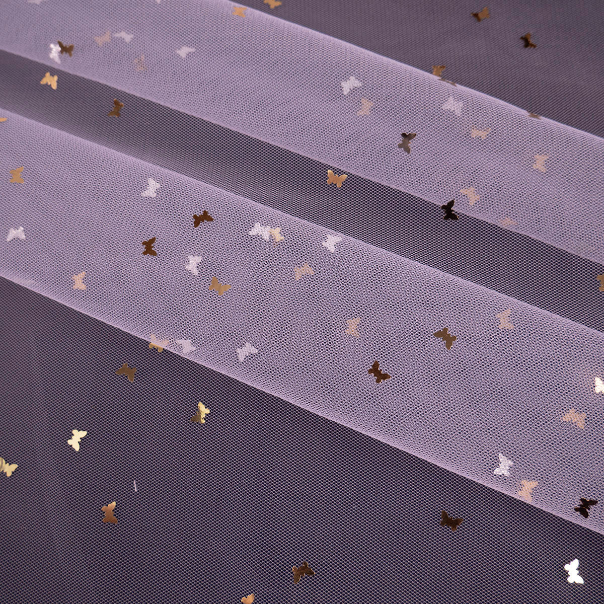 MICRO TUL LAMINADO MARIPOSAS LILA PASTEL