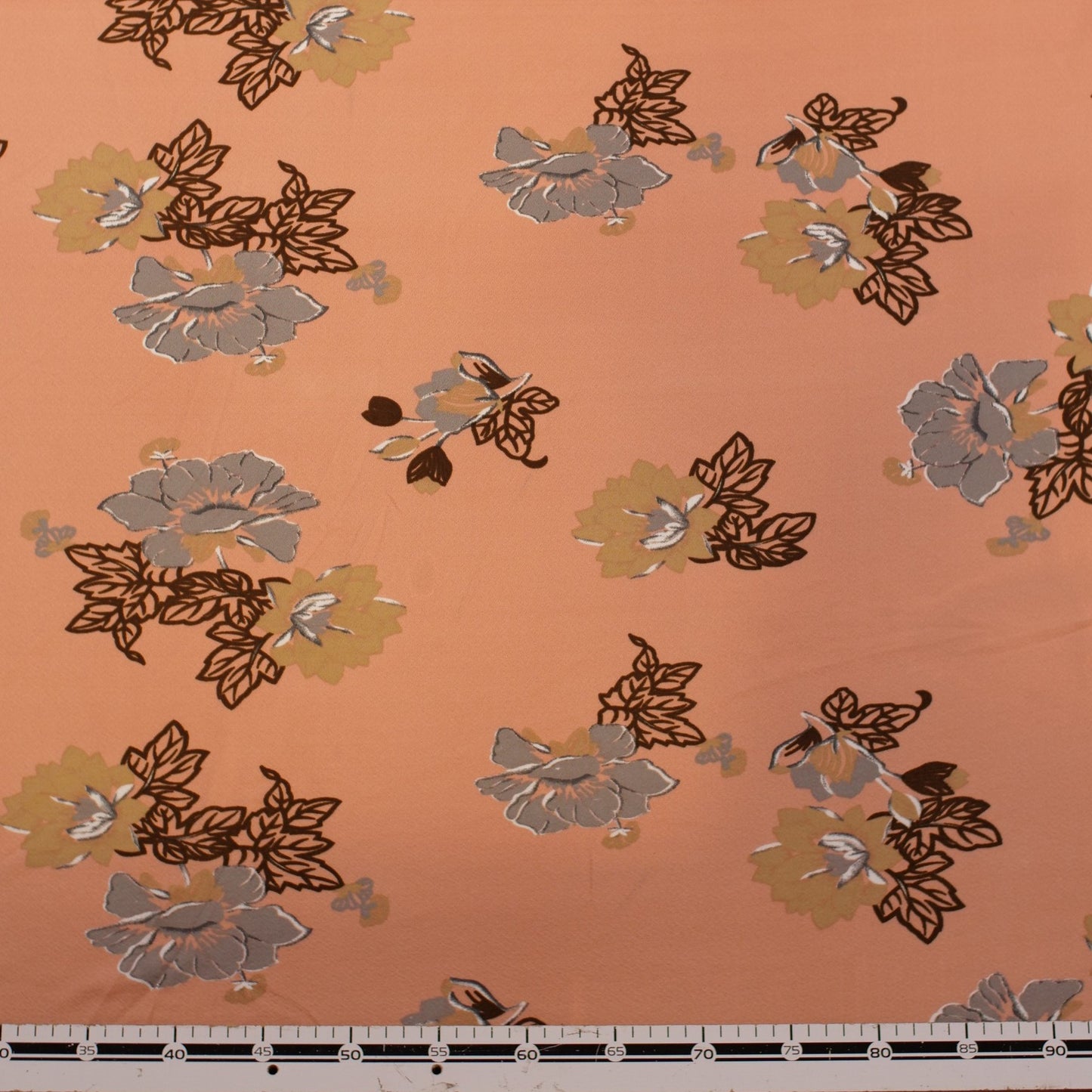 CREPE BOUCLE ESTAMPADO ROSA DURAZNO FLORAL