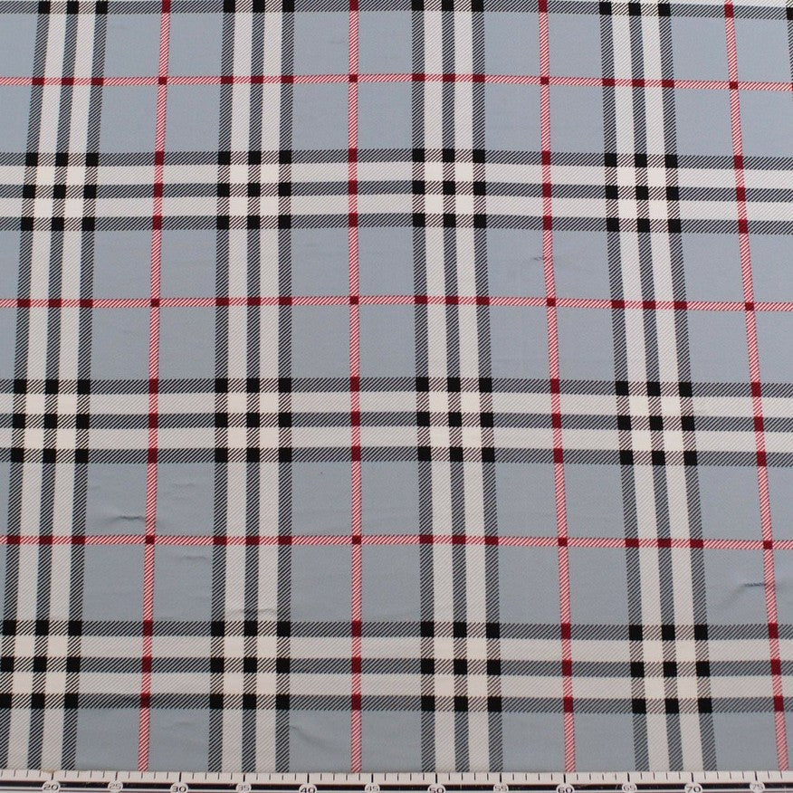 CREPE BOUCLE ESTAMPADO GRIS ALLOY TRATAN CUADROS