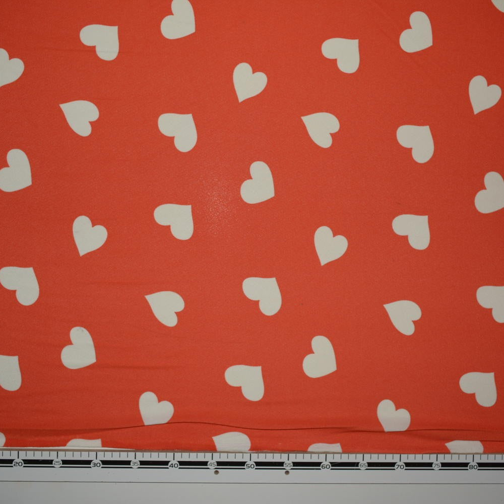 CREPE BOUCLE ESTAMPADO NARANJA EXUBERANTE