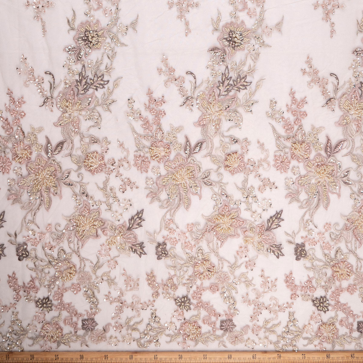 TUL FENDI BEIGE LIGERO FLORES