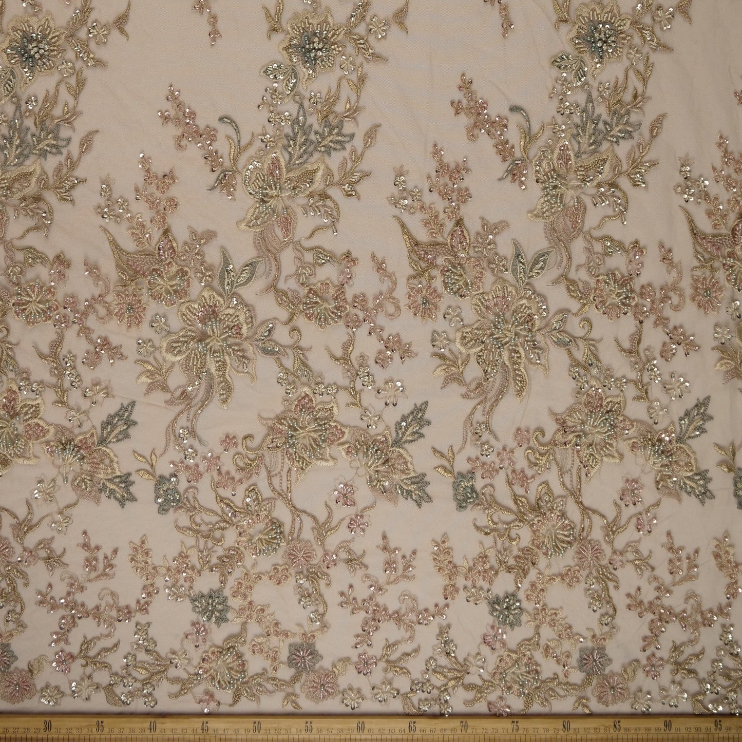 TUL FENDI MARRON CARAMELO RAMAS DE FLORES