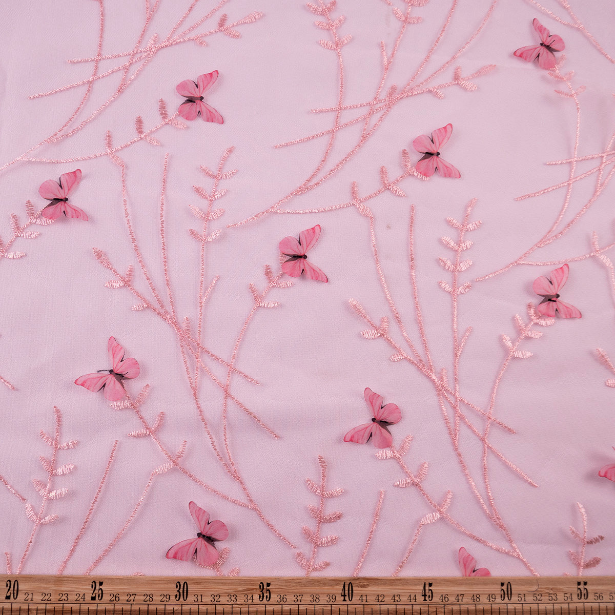 TUL LOLA ROSA APRICOT RAMA CON MARIPOSA