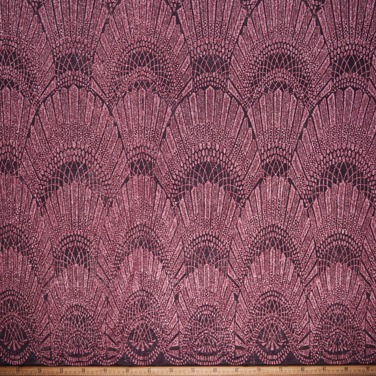 TUL LOLA LILA BORDEAUX GLITTER GEOMETRICO