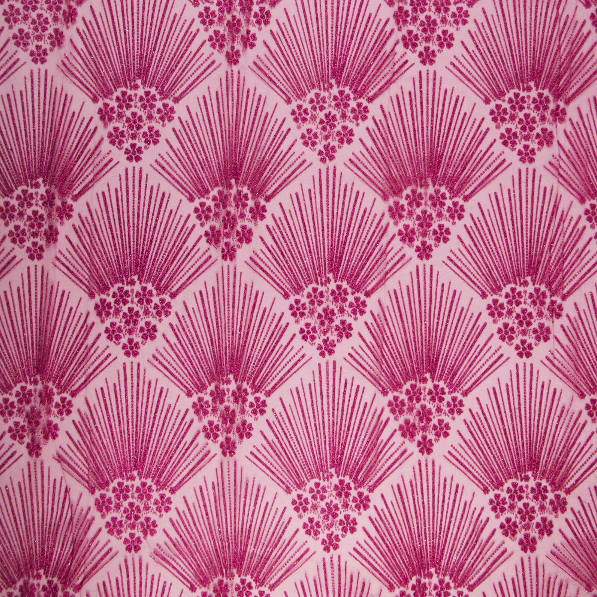 TUL LOLA FUCSIA REMOLACHA GLITTER GEOMETRICO