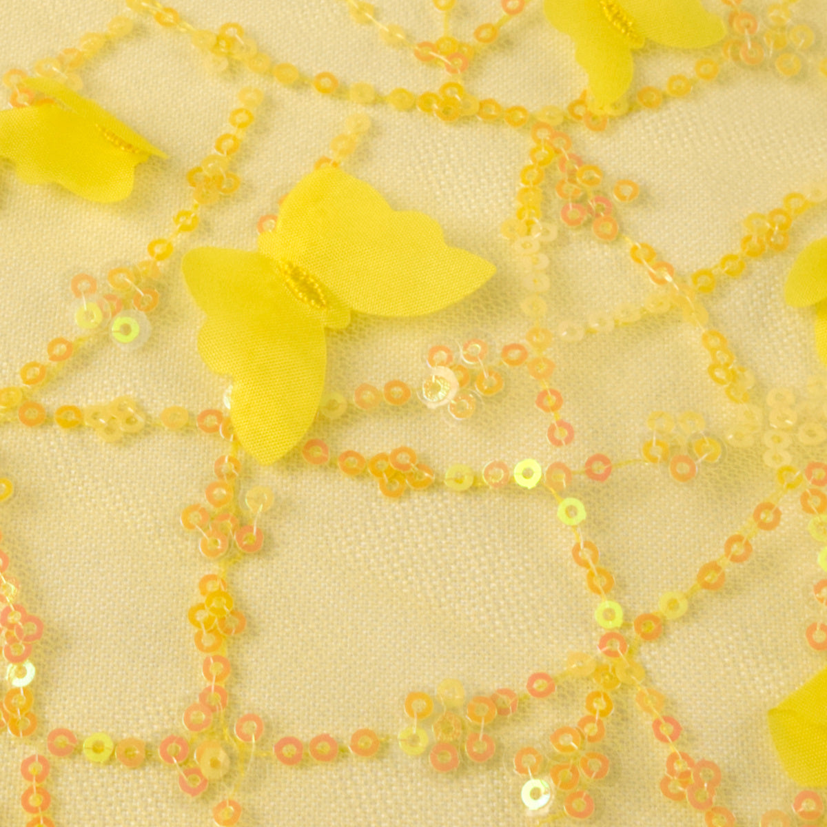 TUL LOLA AMARILLO LIMA APAGADO CON MARIPOSAS