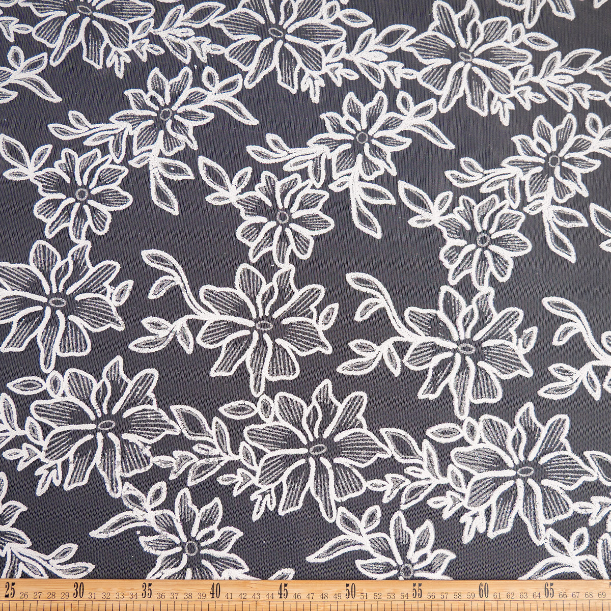 TUL LOLA BLANCO BRILLANTE FLORAL