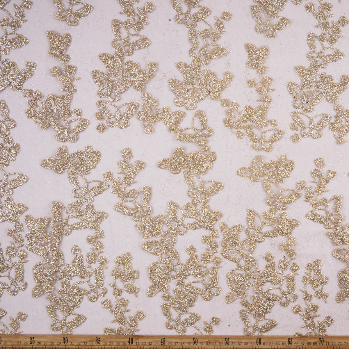 TUL LOLA CAMEL SEMILLAS GLITTER CON FLORES