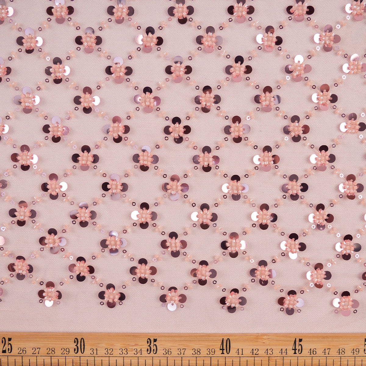 TUL ISABELLA ROSA WOODROSE CON FLORES BRILLANTES PEQUEÑAS