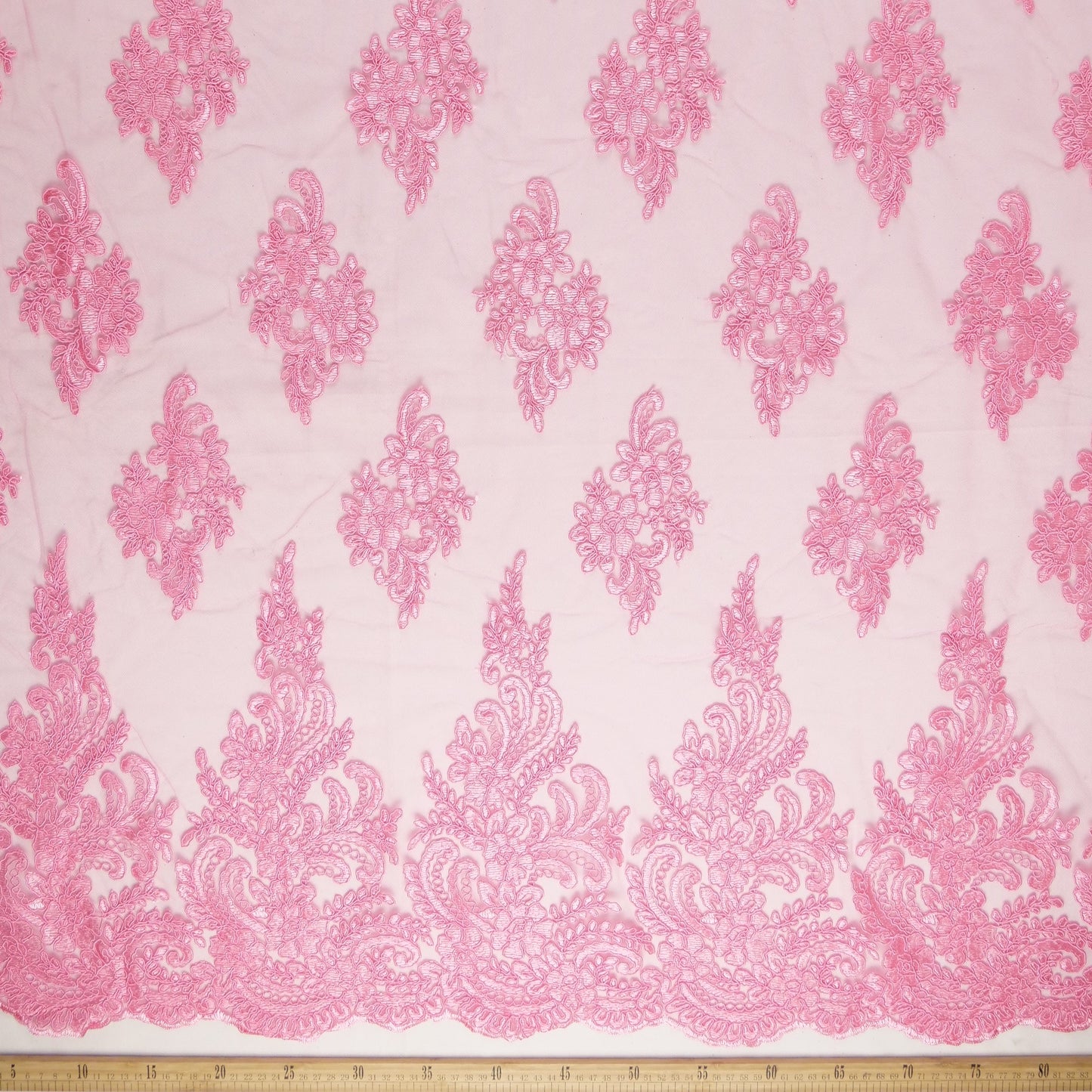 TUL ISABELLA ROSA CARMIN CON HOJAS