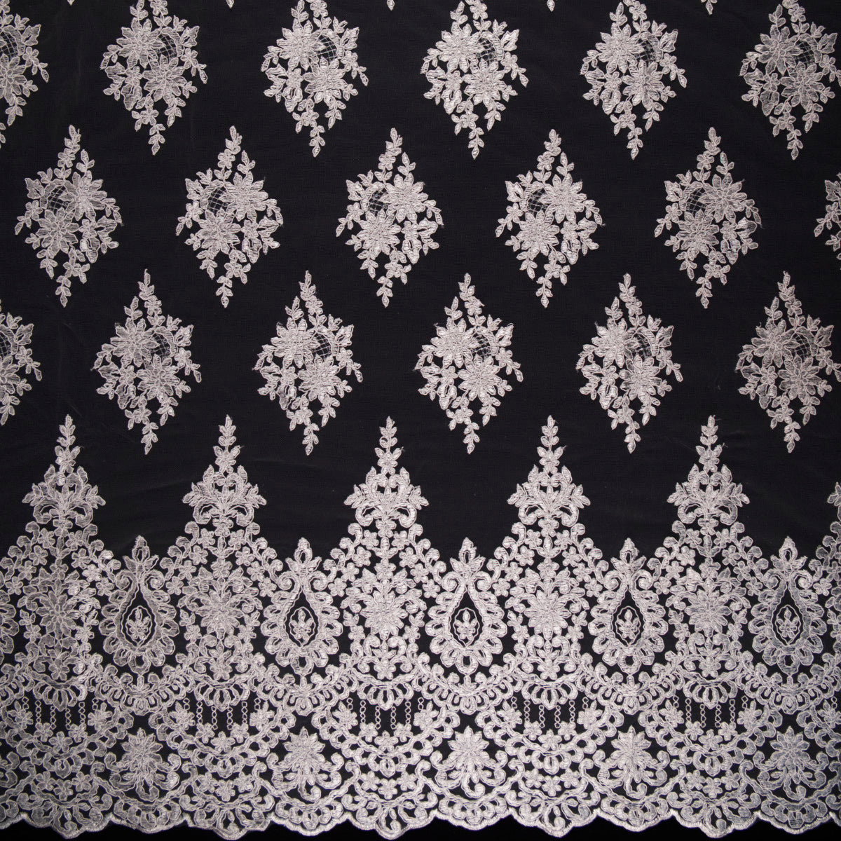 TUL ISABELLA BLANCO BRILLANTE ARABESCOS