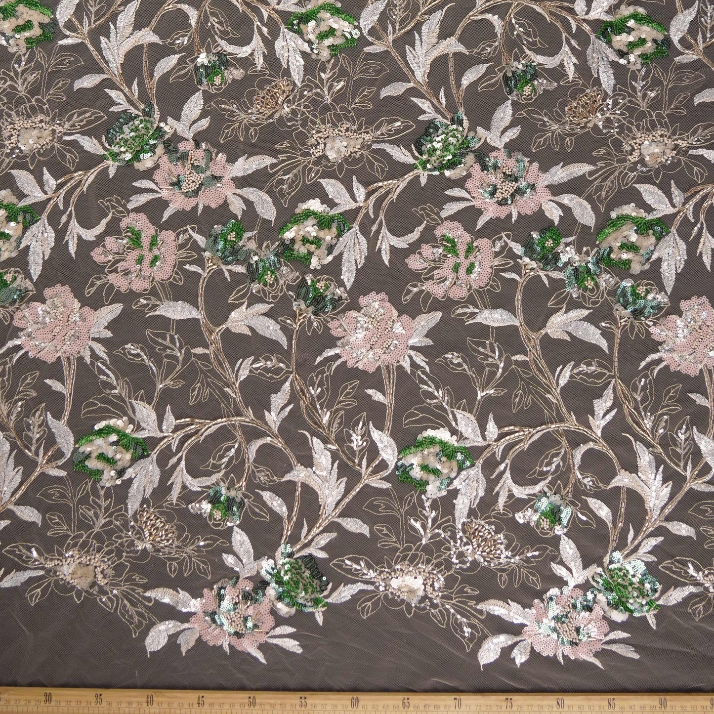 TUL GABBANA NATURAL EGRET FLOREADO