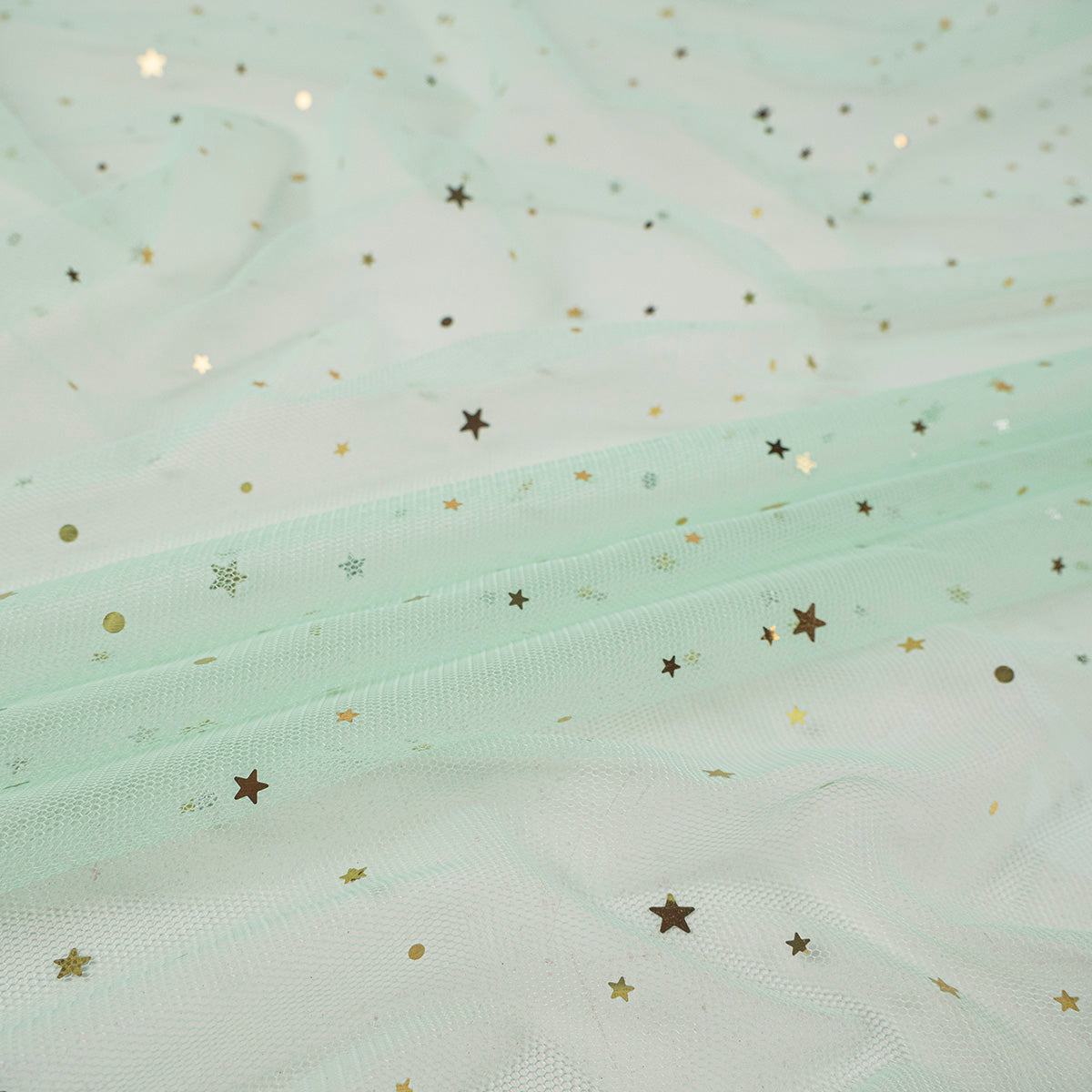 TUL ESTRELLITAS VERDE AGUA LILY
