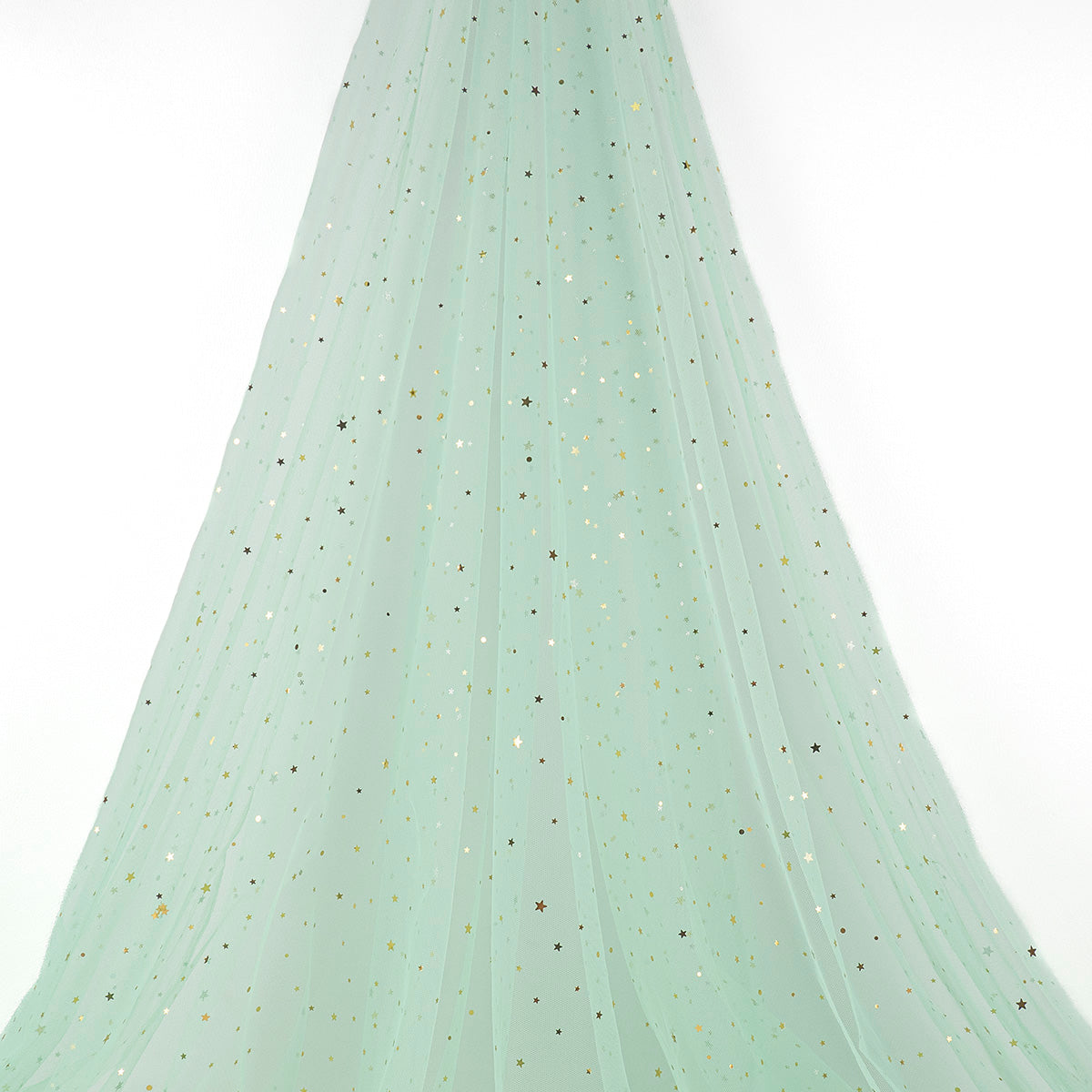 TUL ESTRELLITAS VERDE AGUA LILY