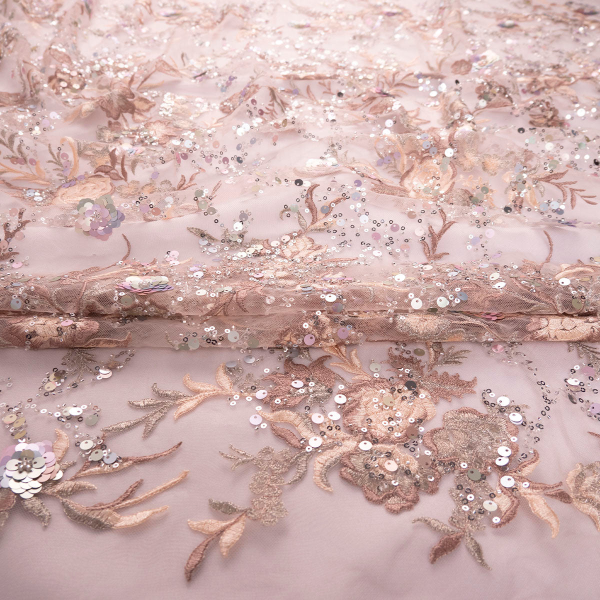 TUL MARNI ROSA PIEL DURAZNO CON FLORES