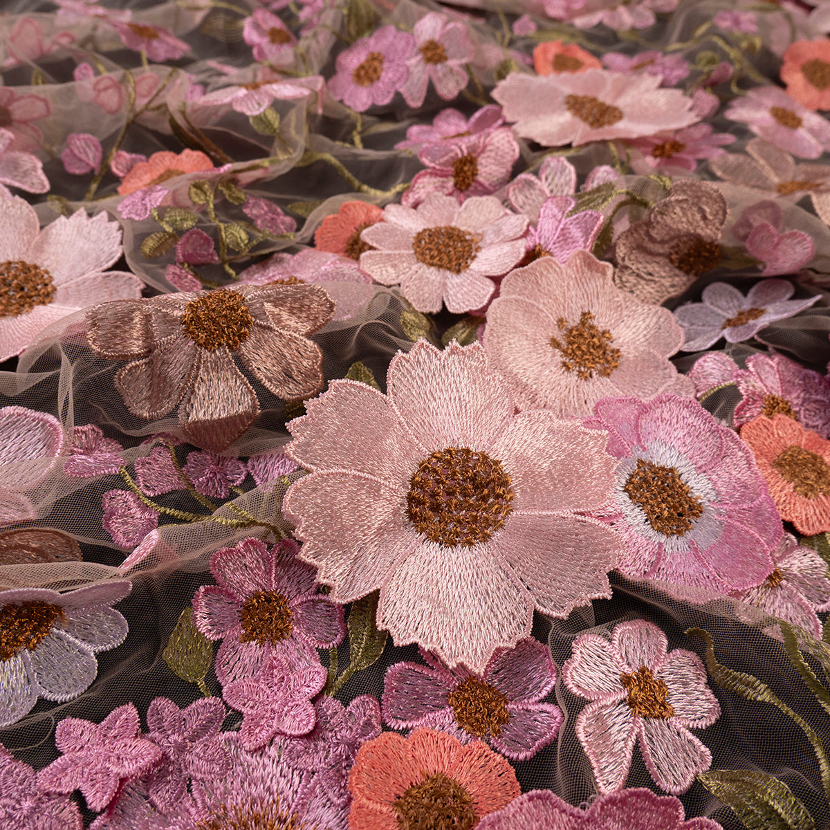 TUL MARNI ROSA PARFAIT FLORES COLORIDAS 3D